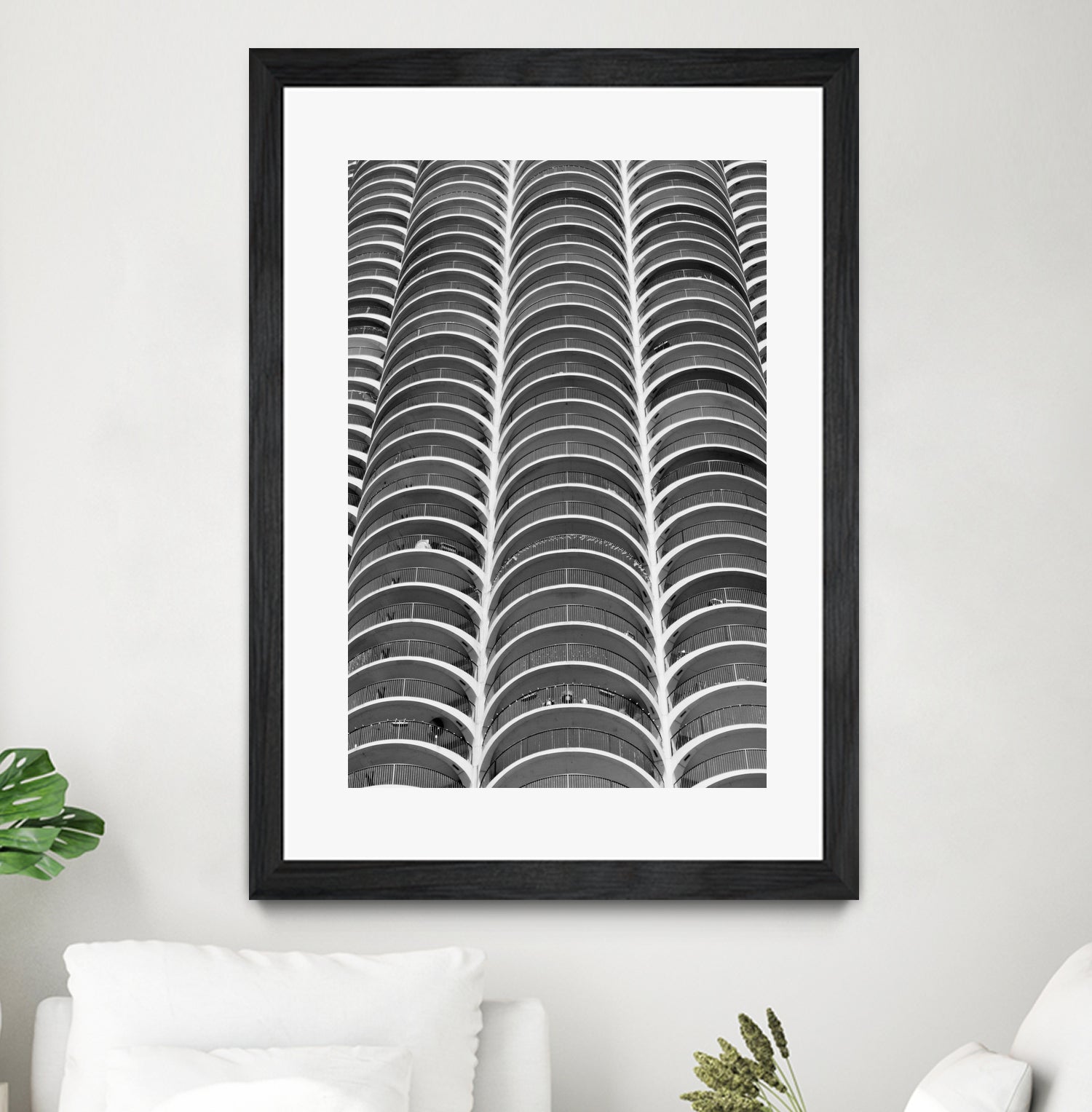 Layers - Marina Towers Chicago by Tara Vorhes on GIANT ART - black photo illustration