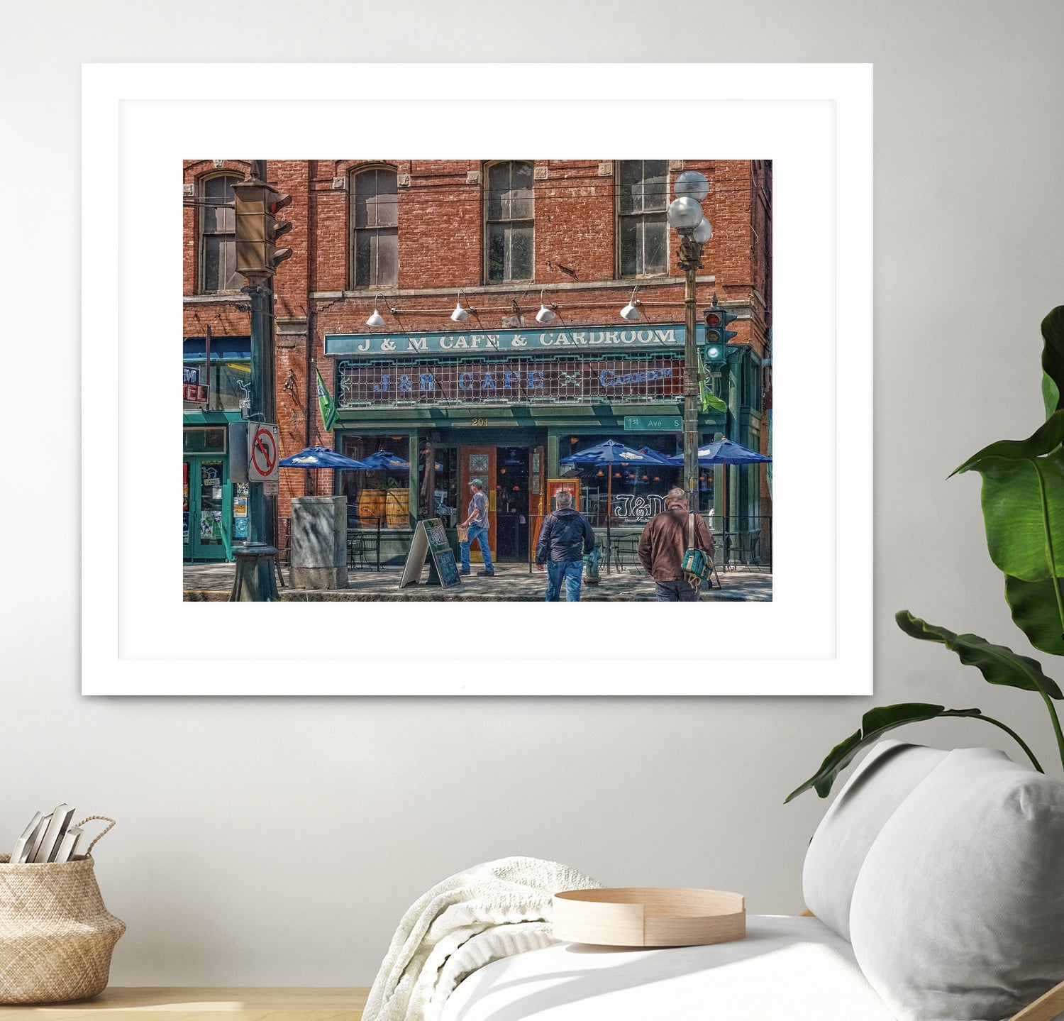 J&M Cafe and Cardroom by Darryl Brooks on GIANT ART - blue photo illustration