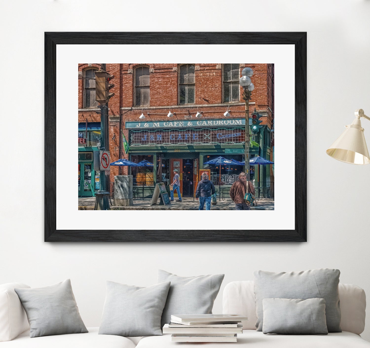 J&M Cafe and Cardroom by Darryl Brooks on GIANT ART - blue photo illustration