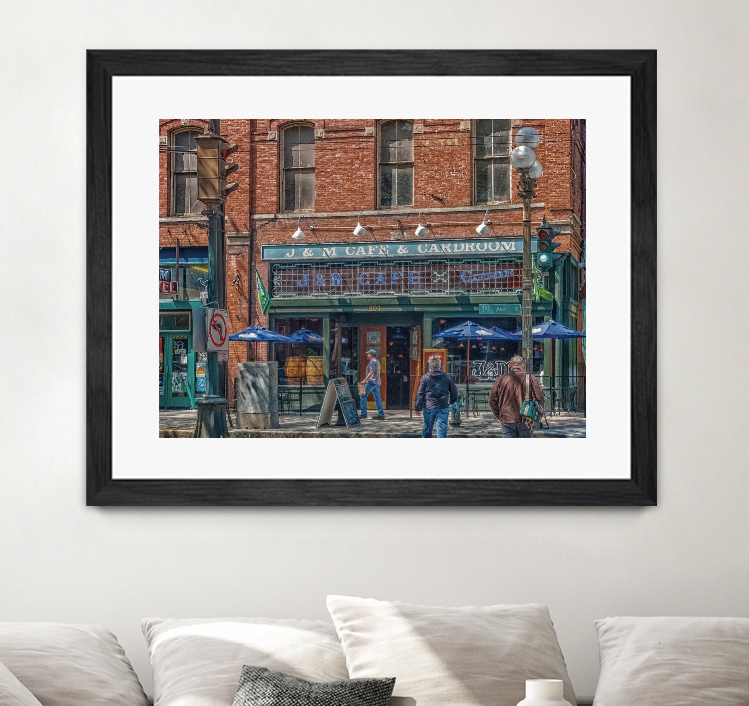 J&M Cafe and Cardroom by Darryl Brooks on GIANT ART - blue photo illustration