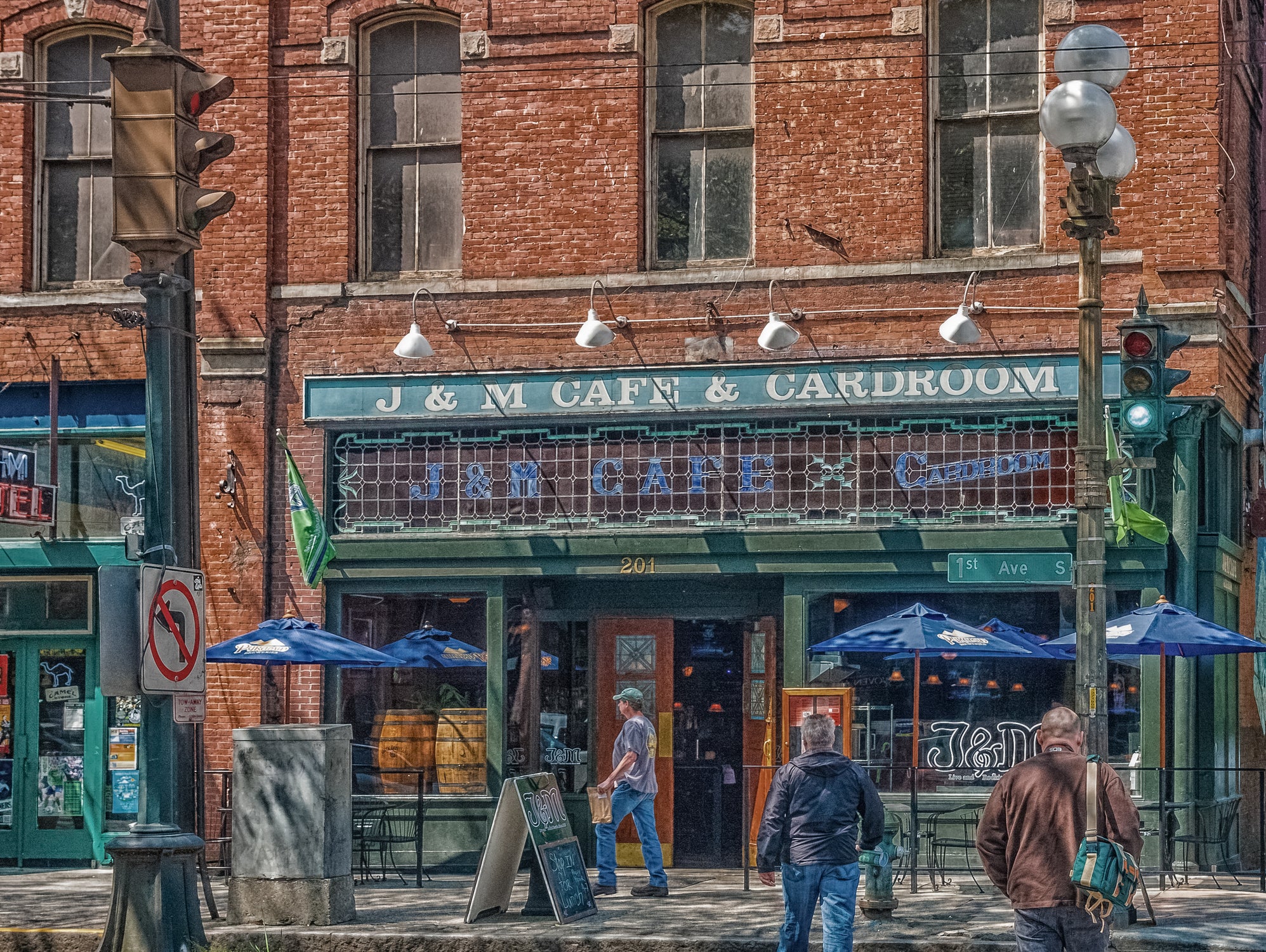 J&M Cafe and Cardroom by Darryl Brooks on GIANT ART - blue photo illustration