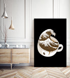 The Great Wave off Coffee by Afif Quilimo on GIANT ART - black digital painting