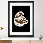 The Great Wave off Coffee by Afif Quilimo on GIANT ART - black digital painting