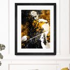 Violin music art gold and black #violin #music by Justyna Jaszke on GIANT ART - black digital painting