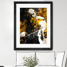 Violin music art gold and black #violin #music by Justyna Jaszke on GIANT ART - black digital painting