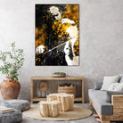 Violin music art gold and black #violin #music by Justyna Jaszke on GIANT ART - black digital painting