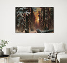 Sunset in the Frozen Winter Forest by Retno Asih Mustakimah on GIANT ART - black digital painting