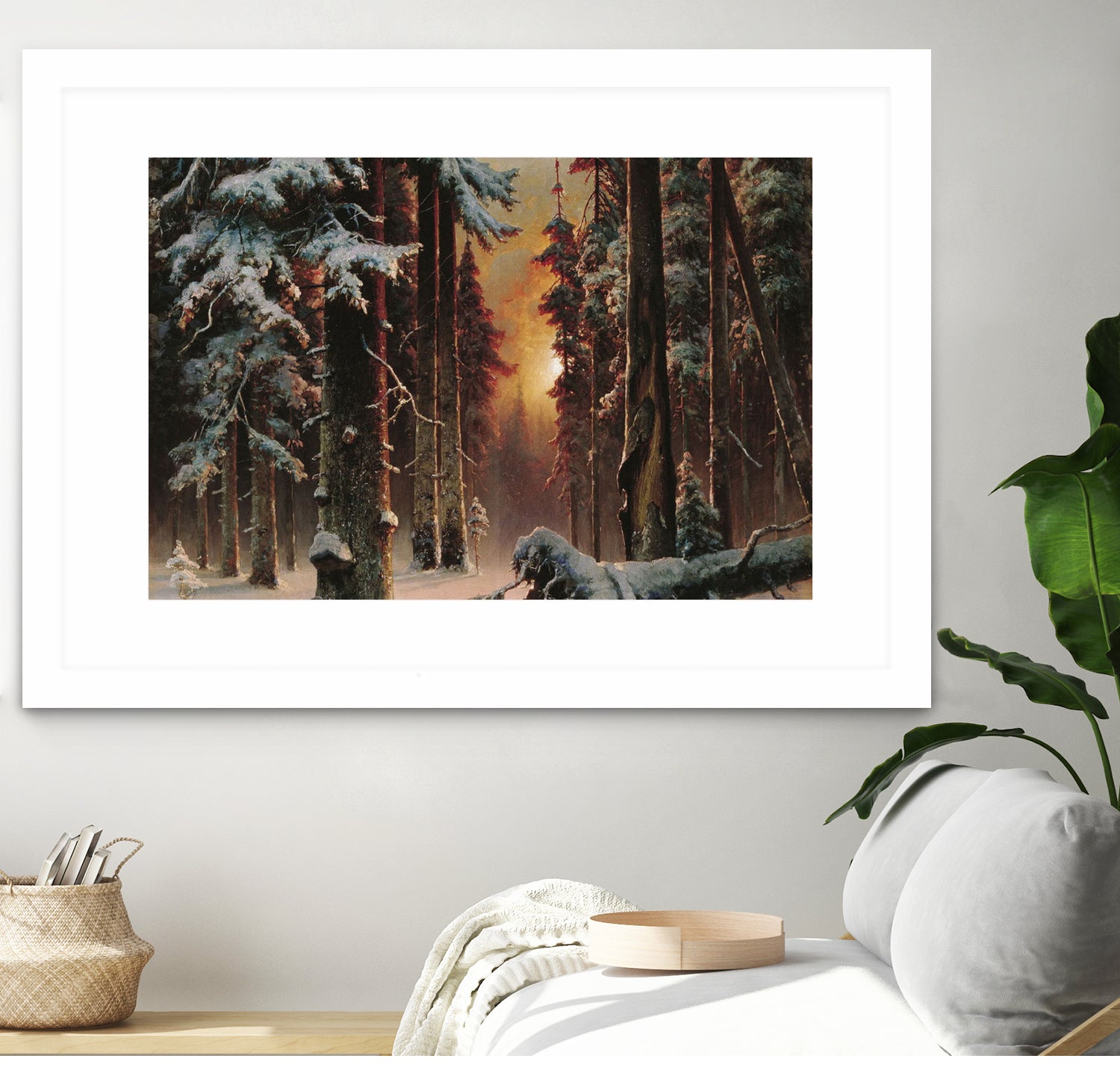 Sunset in the Frozen Winter Forest by Retno Asih Mustakimah on GIANT ART - black digital painting