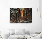 Sunset in the Frozen Winter Forest by Retno Asih Mustakimah on GIANT ART - black digital painting