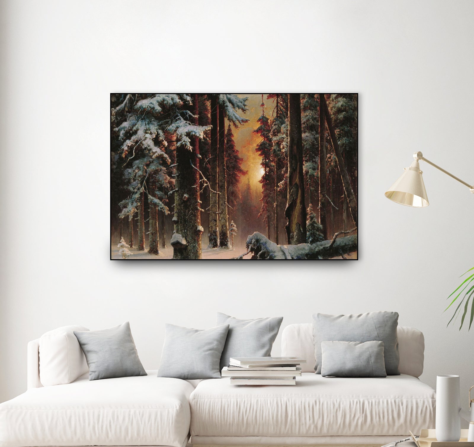 Sunset in the Frozen Winter Forest by Retno Asih Mustakimah on GIANT ART - black digital painting