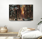 Sunset in the Frozen Winter Forest by Retno Asih Mustakimah on GIANT ART - black digital painting