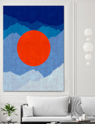 Minimalist landscape II by Vitor Costa on GIANT ART - blue digital painting