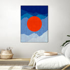 Minimalist landscape II by Vitor Costa on GIANT ART - blue digital painting