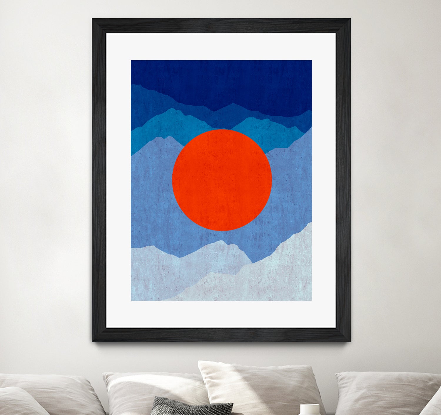 Minimalist landscape II by Vitor Costa on GIANT ART - blue digital painting