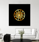 Black Sun symbol in gold- Schwarze Sonne by Shawlin Mohd on GIANT ART - brown digital drawing