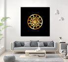 Black Sun symbol in gold- Schwarze Sonne by Shawlin Mohd on GIANT ART - brown digital drawing