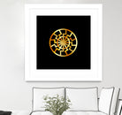 Black Sun symbol in gold- Schwarze Sonne by Shawlin Mohd on GIANT ART - brown digital drawing