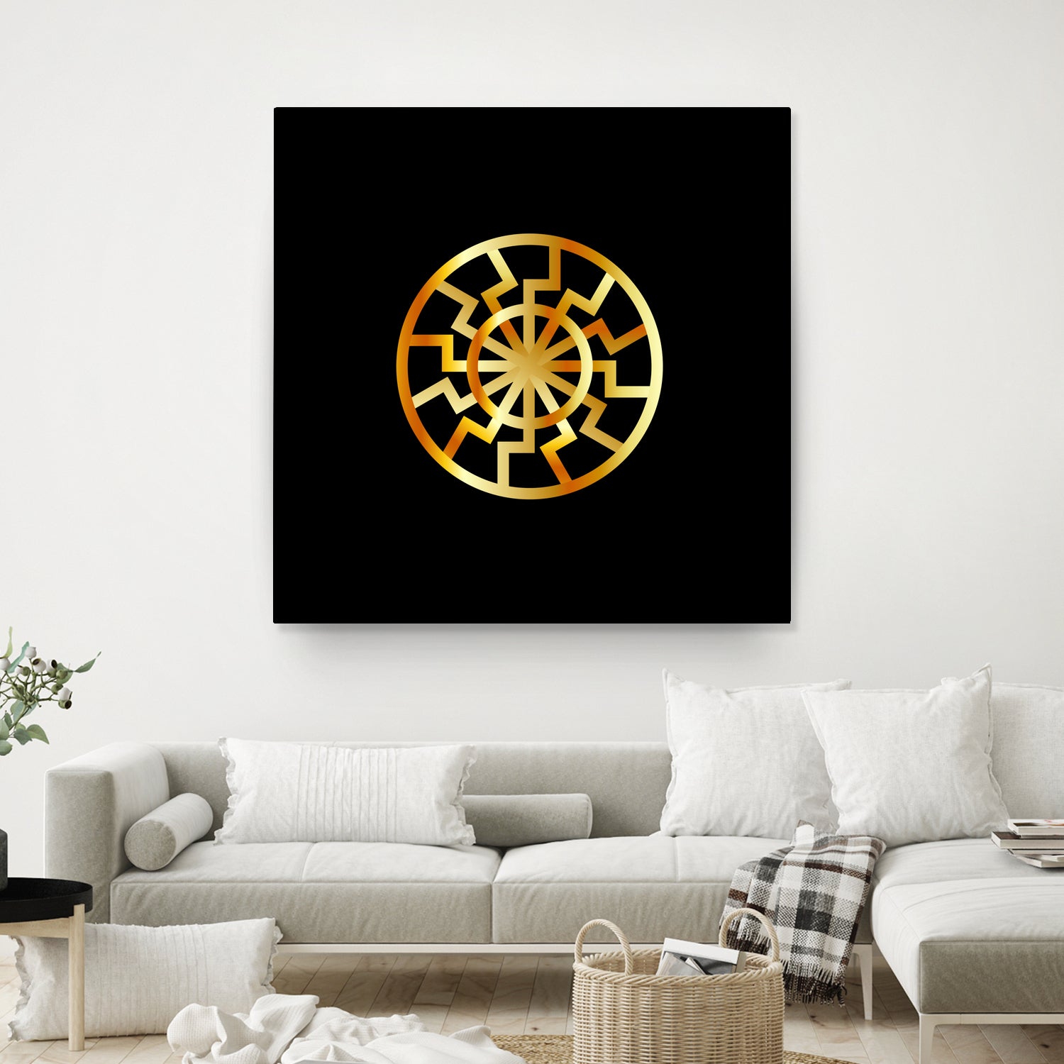 Black Sun symbol in gold- Schwarze Sonne by Shawlin Mohd on GIANT ART - brown digital drawing