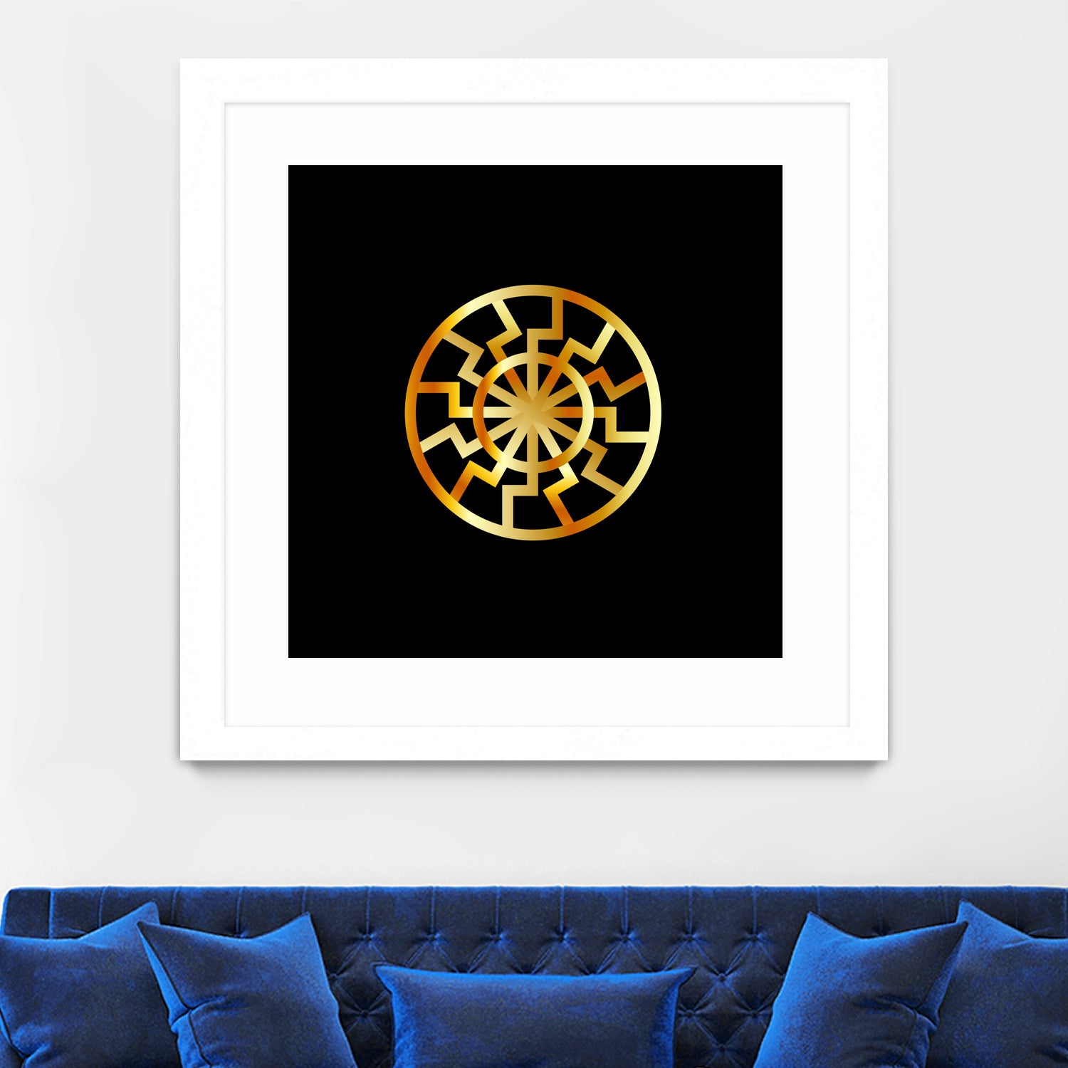 Black Sun symbol in gold- Schwarze Sonne by Shawlin Mohd on GIANT ART - brown digital drawing