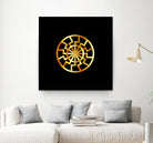 Black Sun symbol in gold- Schwarze Sonne by Shawlin Mohd on GIANT ART - brown digital drawing