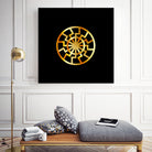 Black Sun symbol in gold- Schwarze Sonne by Shawlin Mohd on GIANT ART - brown digital drawing