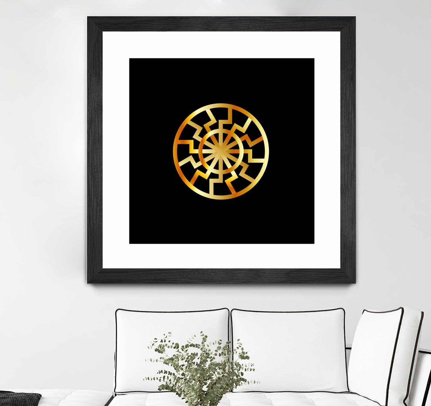 Black Sun symbol in gold- Schwarze Sonne by Shawlin Mohd on GIANT ART - brown digital drawing