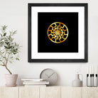 Black Sun symbol in gold- Schwarze Sonne by Shawlin Mohd on GIANT ART - brown digital drawing