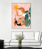 Tropical Yoga by Uma Gokhale on GIANT ART - orange digital painting