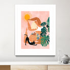 Tropical Yoga by Uma Gokhale on GIANT ART - orange digital painting