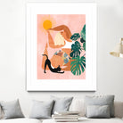 Tropical Yoga by Uma Gokhale on GIANT ART - orange digital painting