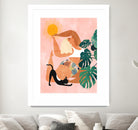 Tropical Yoga by Uma Gokhale on GIANT ART - orange digital painting