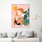 Tropical Yoga by Uma Gokhale on GIANT ART - orange digital painting