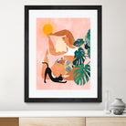 Tropical Yoga by Uma Gokhale on GIANT ART - orange digital painting