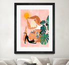 Tropical Yoga by Uma Gokhale on GIANT ART - orange digital painting