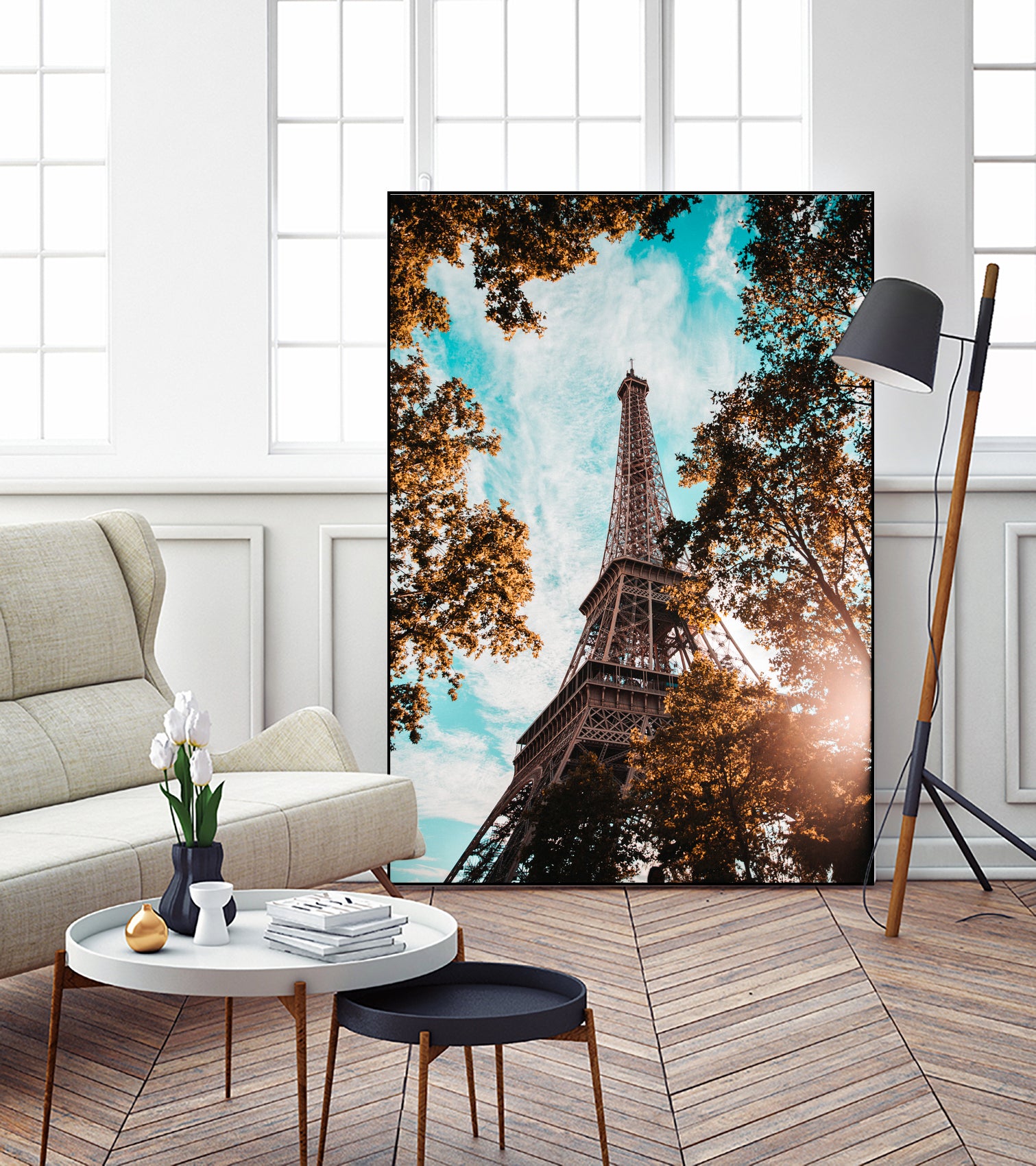 Sun on Effeil Tower by Marc Lamy on GIANT ART - orange photo manipulation