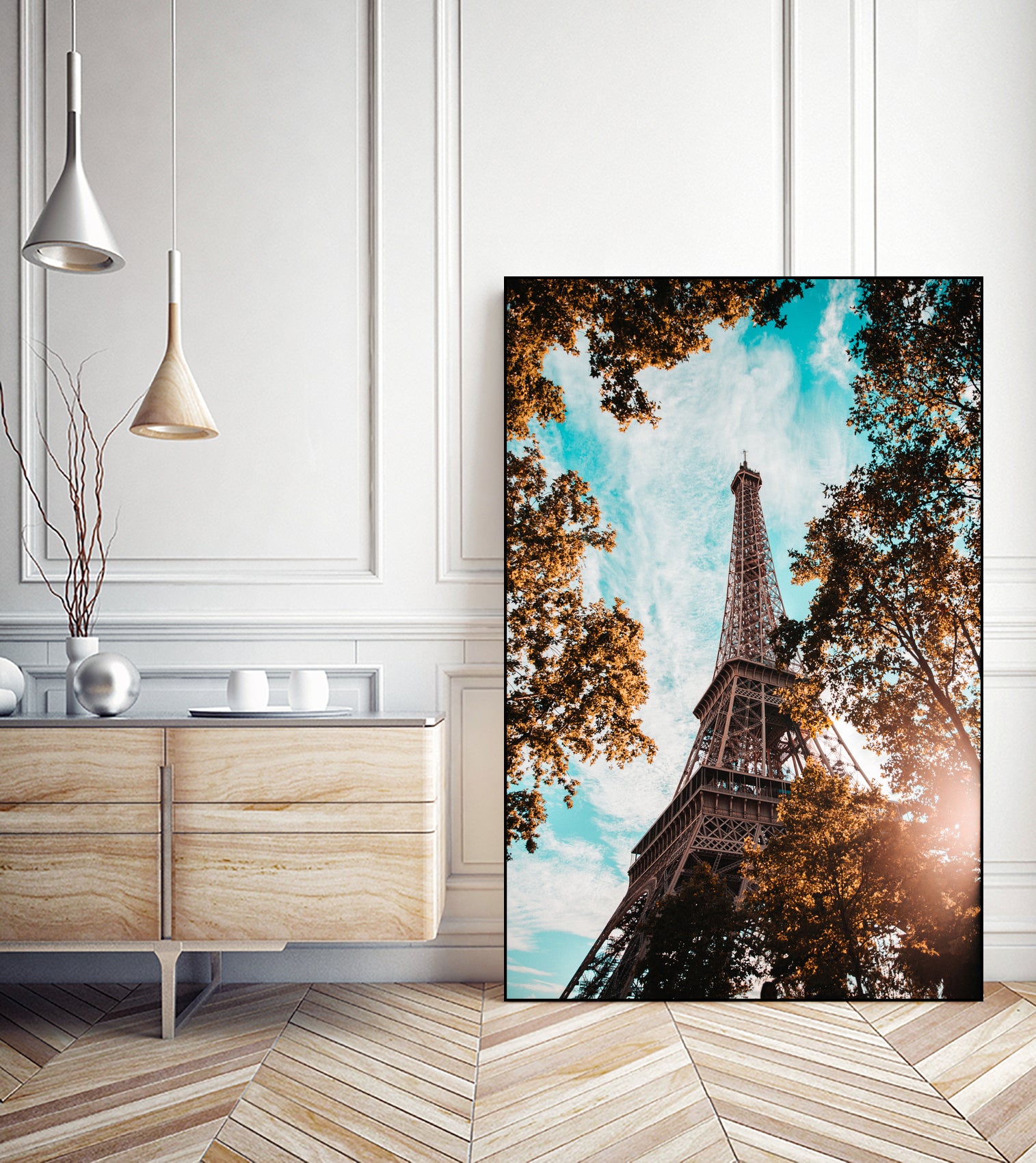 Sun on Effeil Tower by Marc Lamy on GIANT ART - orange photo manipulation