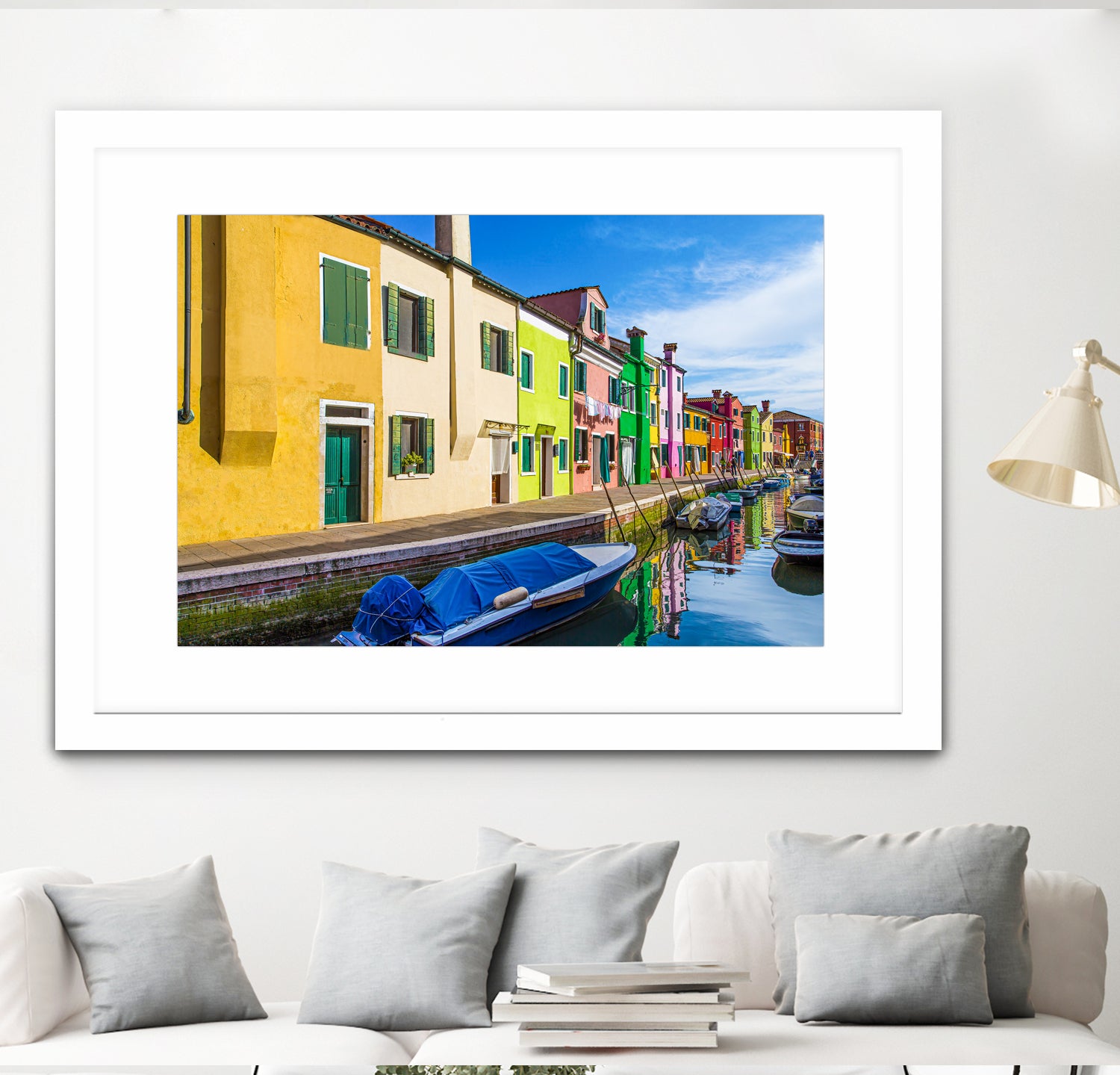 Boats in Burano by Darryl Brooks on GIANT ART - blue photo illustration