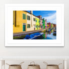 Boats in Burano by Darryl Brooks on GIANT ART - blue photo illustration