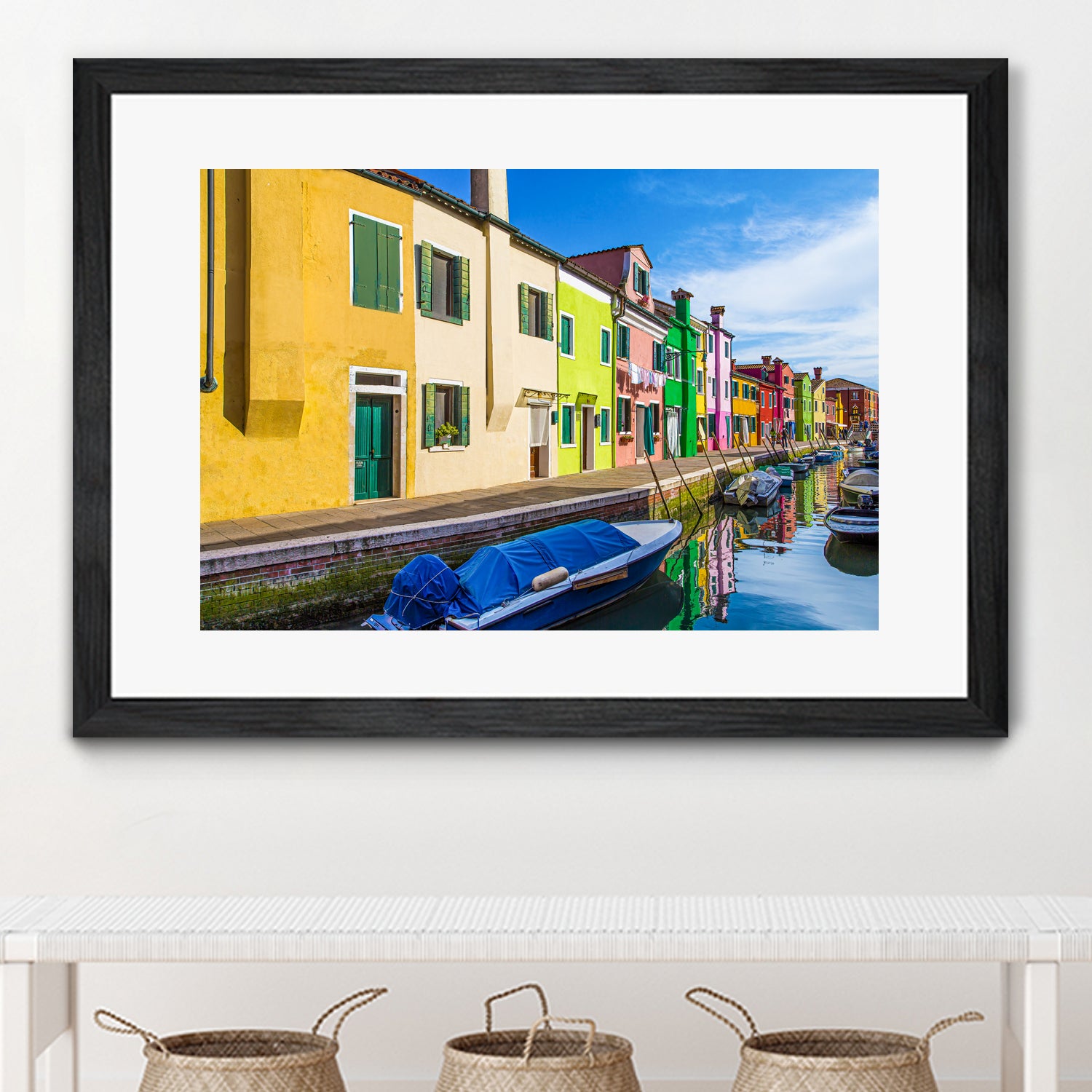 Boats in Burano by Darryl Brooks on GIANT ART - blue photo illustration