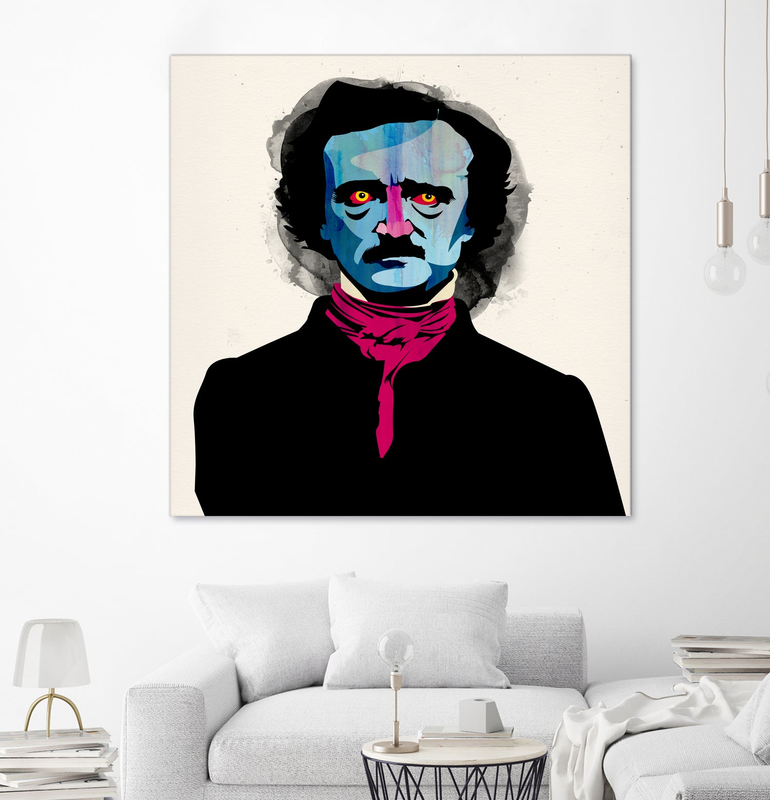 Edgar Allan Poe by Alvaro Tapia on GIANT ART - blue digital painting