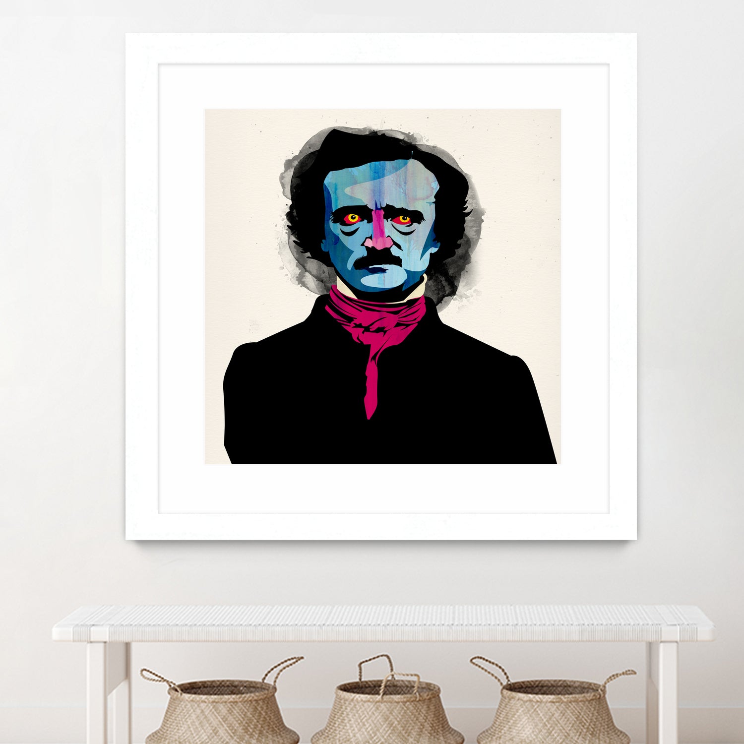 Edgar Allan Poe by Alvaro Tapia on GIANT ART - blue digital painting