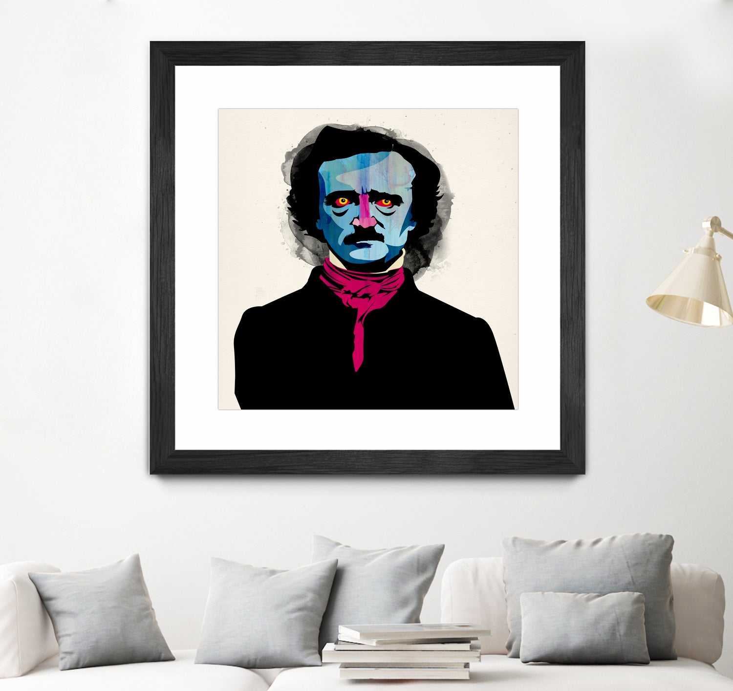 Edgar Allan Poe by Alvaro Tapia on GIANT ART - blue digital painting