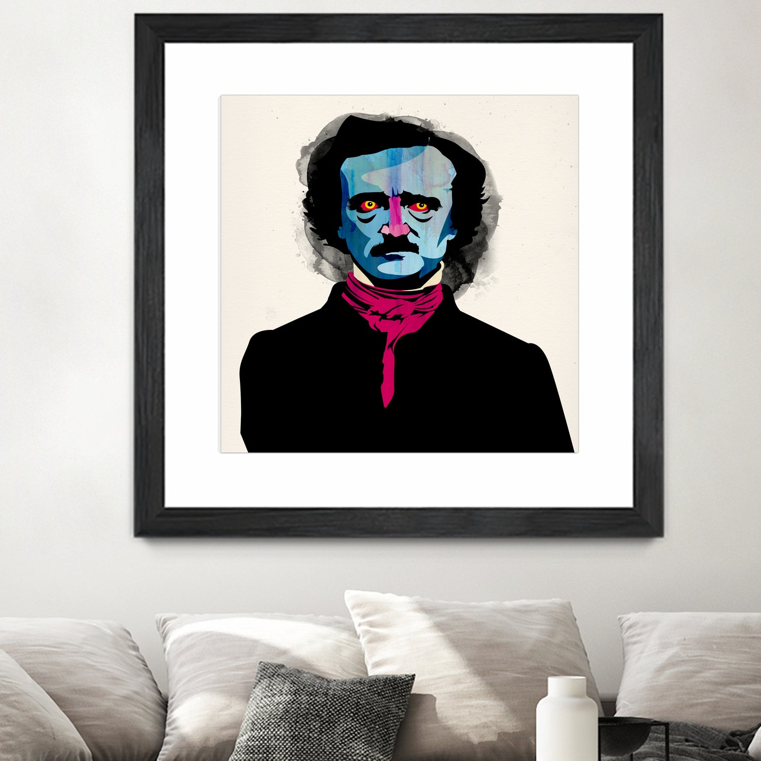 Edgar Allan Poe by Alvaro Tapia on GIANT ART - blue digital painting