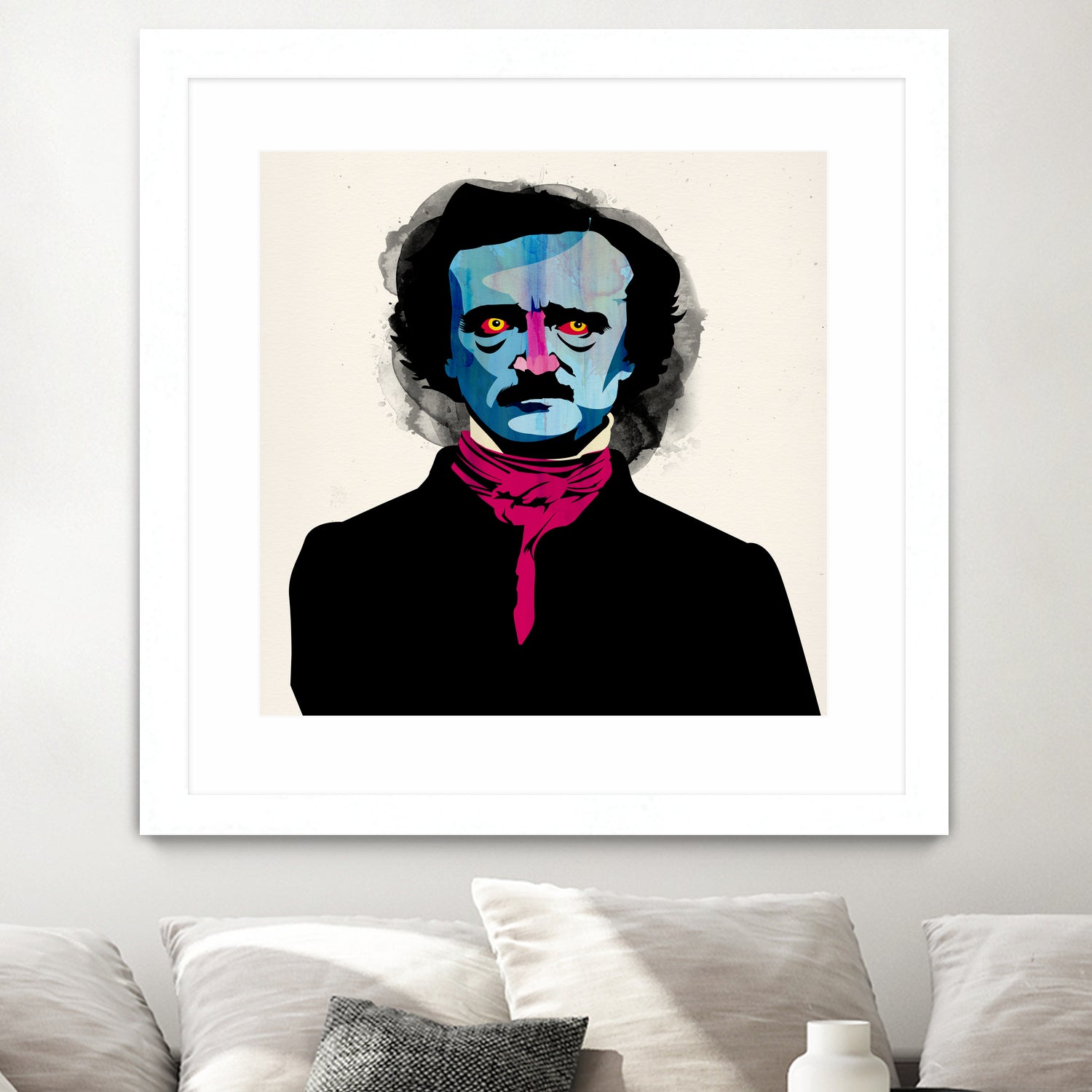 Edgar Allan Poe by Alvaro Tapia on GIANT ART - blue digital painting