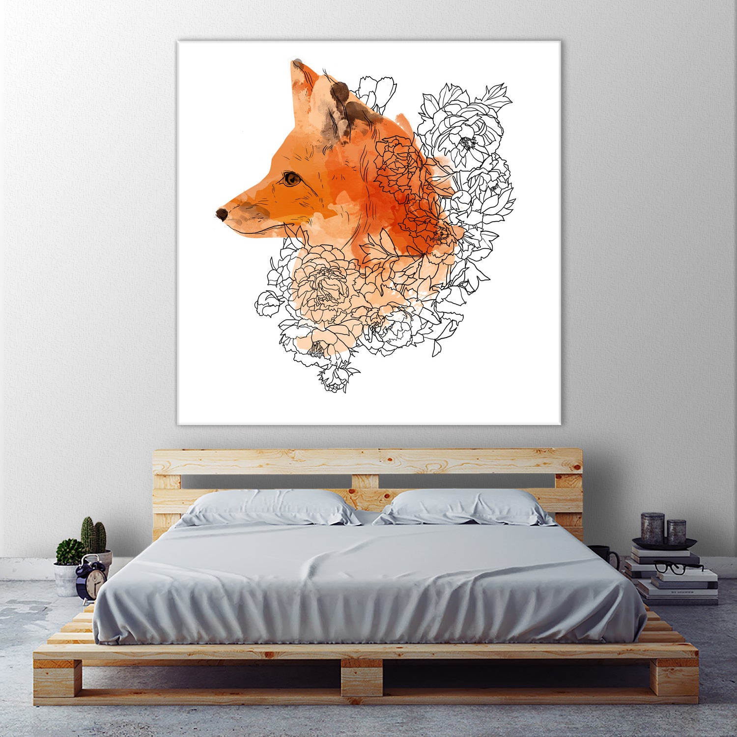 Watercolor Fox by Greta Berlin on GIANT ART - orange digital drawing