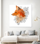 Watercolor Fox by Greta Berlin on GIANT ART - orange digital drawing