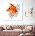 Watercolor Fox by Greta Berlin on GIANT ART - orange digital drawing