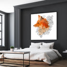 Watercolor Fox by Greta Berlin on GIANT ART - orange digital drawing