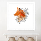 Watercolor Fox by Greta Berlin on GIANT ART - orange digital drawing