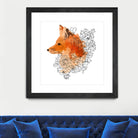 Watercolor Fox by Greta Berlin on GIANT ART - orange digital drawing